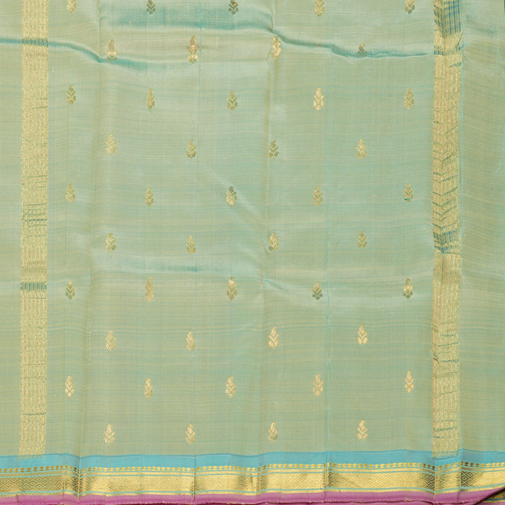 Hayagrivas Carrot Orange Pure One-sided Border Kanjivaram Silk Saree KBF1010I1-7