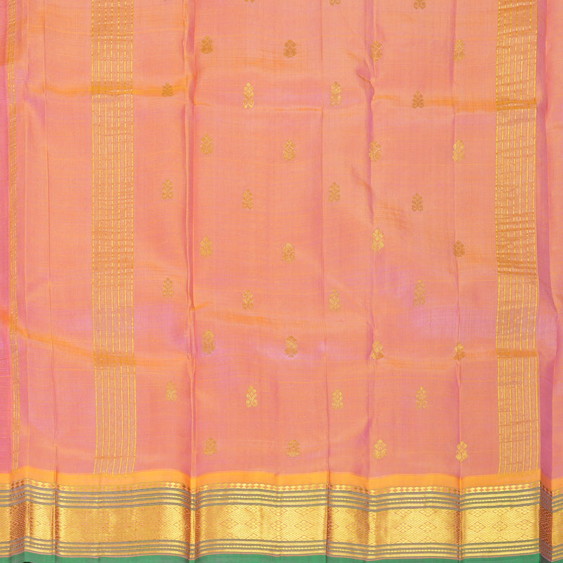 Hayagrivas Pink Pure One-sided Border Kanjivaram Silk Saree KBF1010I2-13