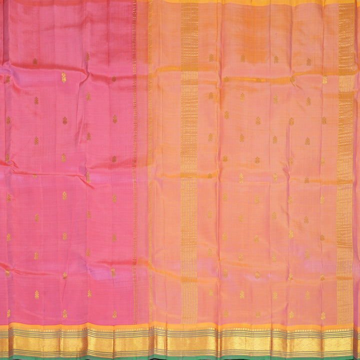 Hayagrivas Pink Pure One-sided Border Kanjivaram Silk Saree KBF1010I2-13
