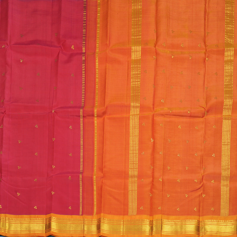 Hayagrivas Red Pure One-sided border Kanjivaram Silk Saree KBF1010I2-24