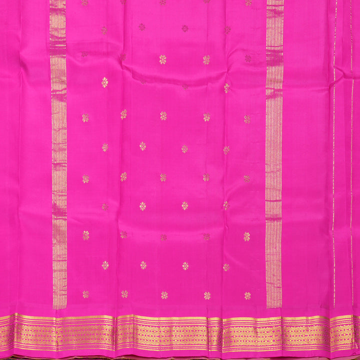 Hayagrivas Olive Green Pure One-sided Border Kanjivaram Silk Saree KBF1010I2-25
