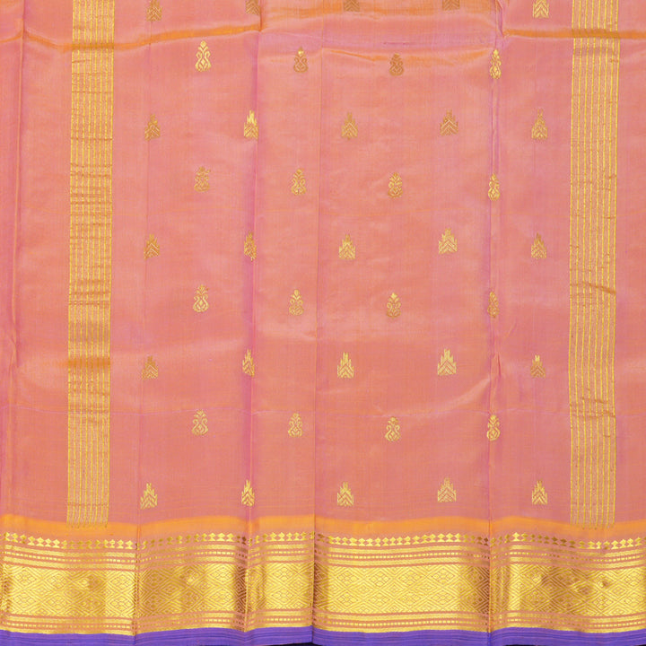 Hayagrivas Rose Pink Pure One-sided Border Kanjivaram Silk Saree KBF1010I2-39