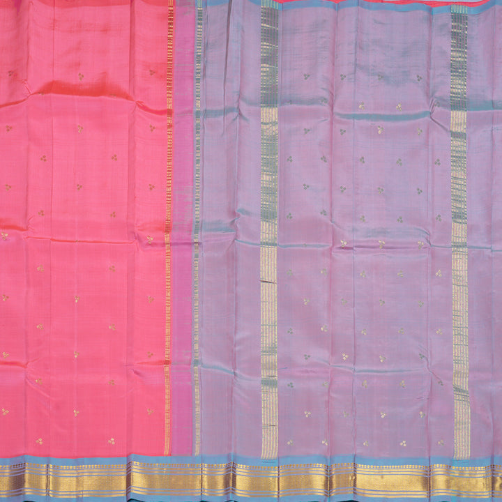 Hayagrivas Pink Pure One-sided Border Kanjivaram Silk Saree KBF1010I2-45
