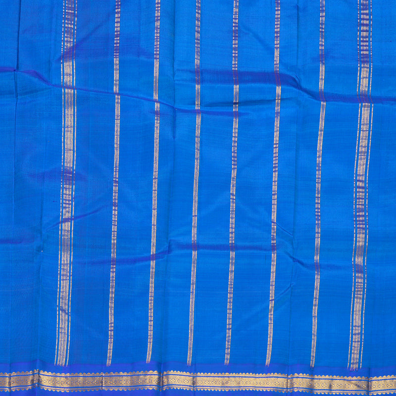 Hayagrivas Multicolour Checks Pure One-sided Border Kanjivaram Silk Saree KBF1010I3-2