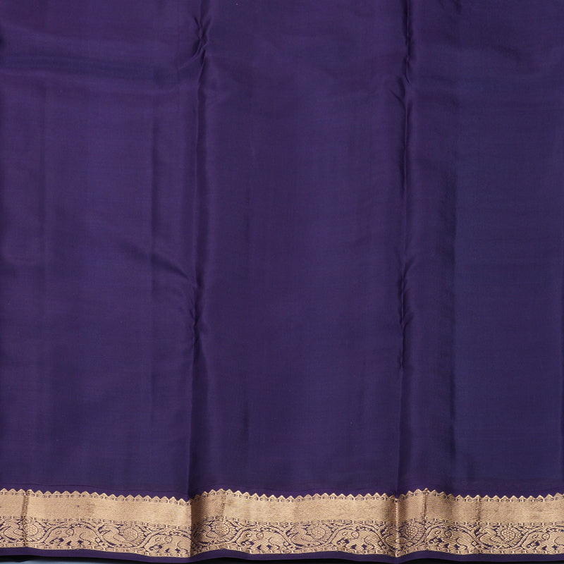 Hayagrivas Handloom Sky Blue Kanjivaram Silk Saree with Nagapazham Border KBF1012I1-13