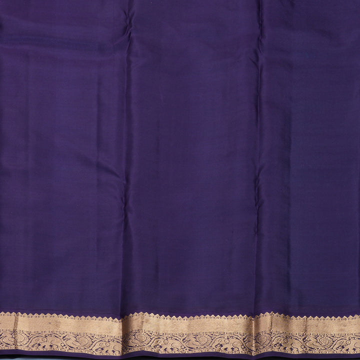 Hayagrivas Handloom Sky Blue Kanjivaram Silk Saree with Nagapazham Border KBF1012I1-13