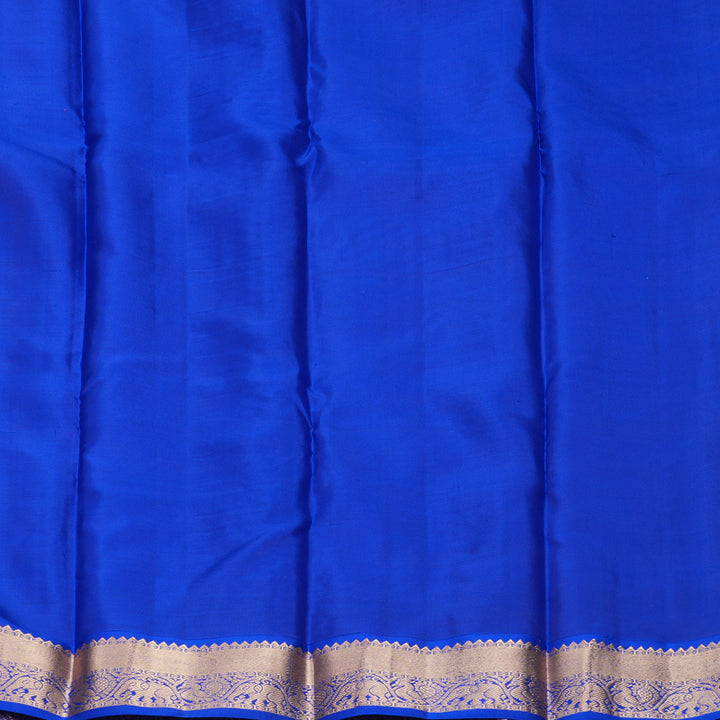 Hayagrivas Handloom Carrot Orange Kanjivaram Silk Saree with Royal Blue Border KBF1012I1-14