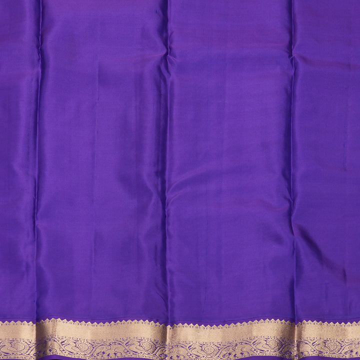 Hayagrivas Handloom Baby Pink Kanjivaram Silk Saree with Purple Border KBF1012I1-3
