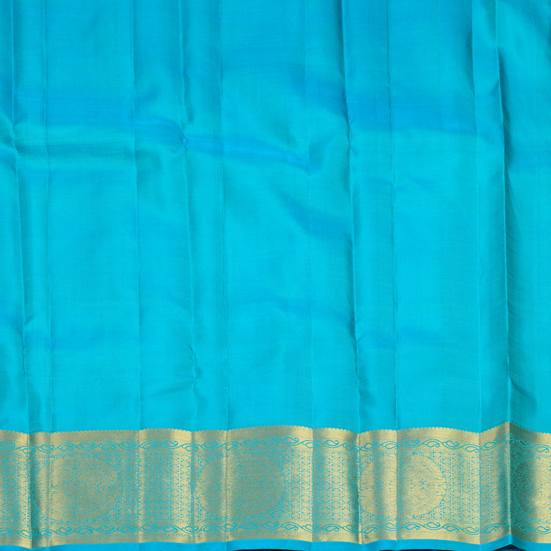 Hayagrivas Handloom Sky Blue Kanjivaram Silk Saree KBF1013I10-5