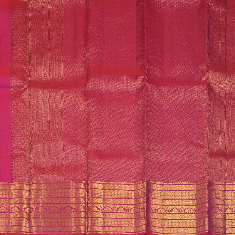 Hayagrivas Handloom Reddish-Pink Kanjivaram Silk Saree KBF1013I10-6