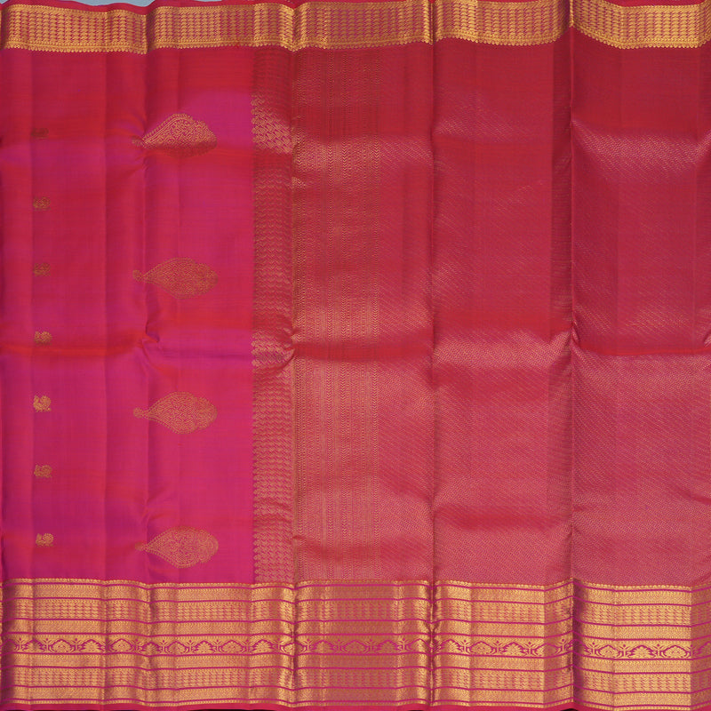 Hayagrivas Handloom Reddish-Pink Kanjivaram Silk Saree KBF1013I10-6