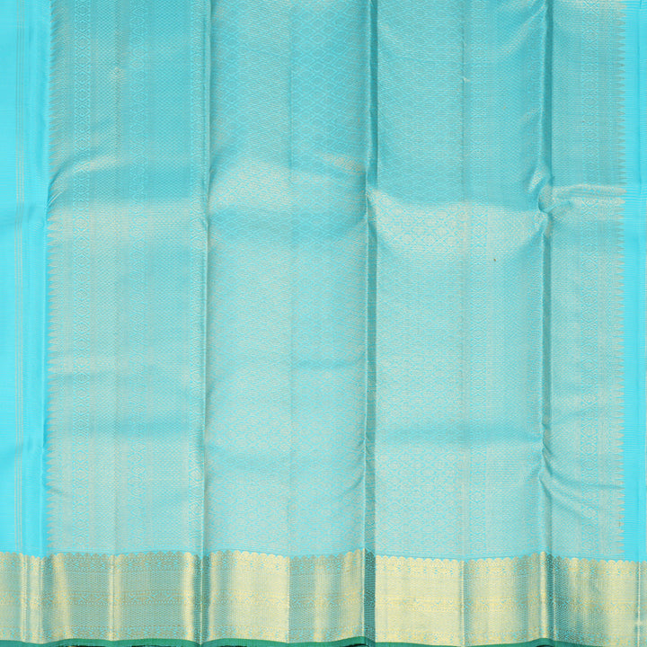 Hayagrivas Handloom Sky Blue Kanjivaram Silk Saree KBF1013I11-1