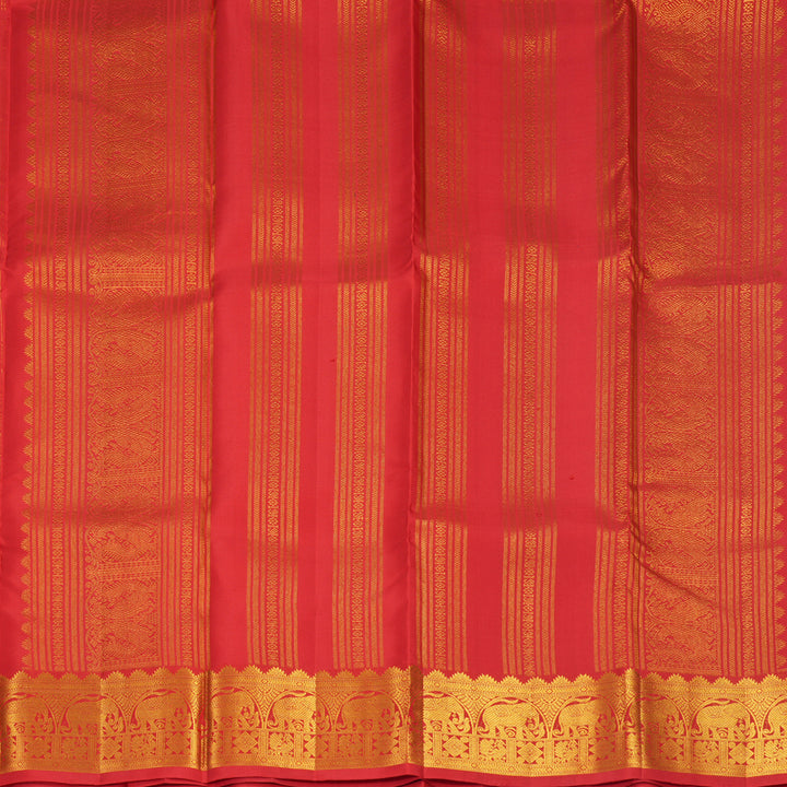 Hayagrivas Handloom Red Kanjivaram Silk Saree KBF1013I12-1