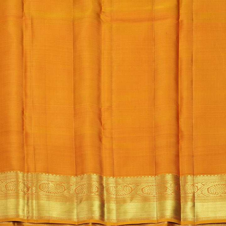 Hayagrivas Handloom Pink Kanjivaram Silk Saree with Sunset Orange Border KBF1013I12-3