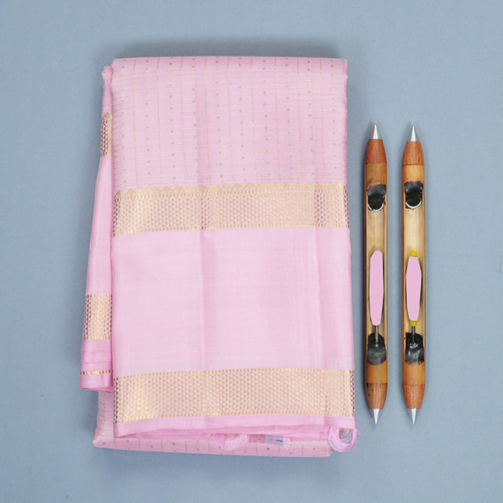 Hayagrivas Handloom Lotus Pink Kanjivaram Silk Saree KBF1013I13-2
