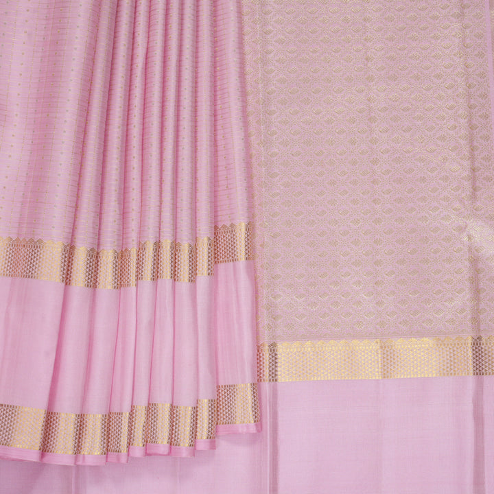 Hayagrivas Handloom Lotus Pink Kanjivaram Silk Saree KBF1013I13-2