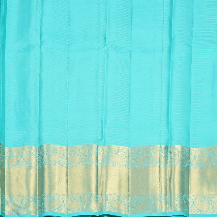 Hayagrivas Handloom Sky Blue Kanjivaram Silk Saree KBF1013I14-1