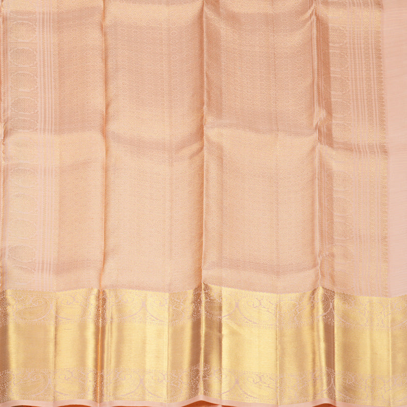 Hayagrivas Handloom Mild Peach Orange Kanjivaram Silk Saree KBF1013I14-2