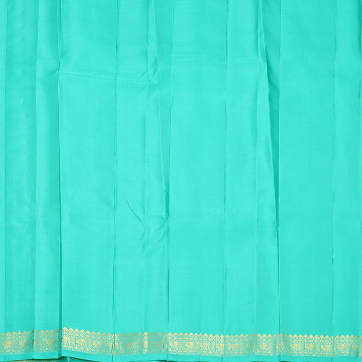 Hayagrivas Handloom Sea Blue Kanjivaram Silk Saree KBF1013I4-1
