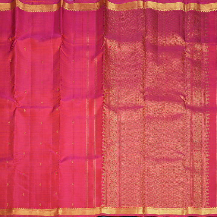 Hayagrivas Handloom Orangish-Pink Kanjivaram Silk Saree KBF1013I4-2