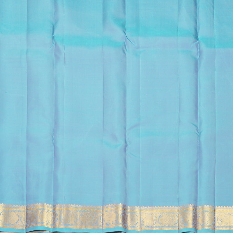Hayagrivas Handloom Lavender Kanjivaram Silk Saree with Sky Blue Border KBF1013I6-1