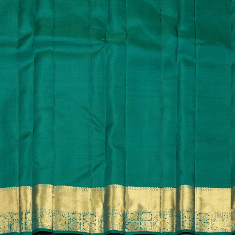 Hayagrivas Handloom Rama Green Kanjivaram Silk Saree KBF1013I7-1