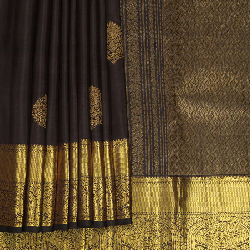 Hayagrivas Handloom Deep Nagapazham Kanjivaram Silk Saree KBF1013I7-2