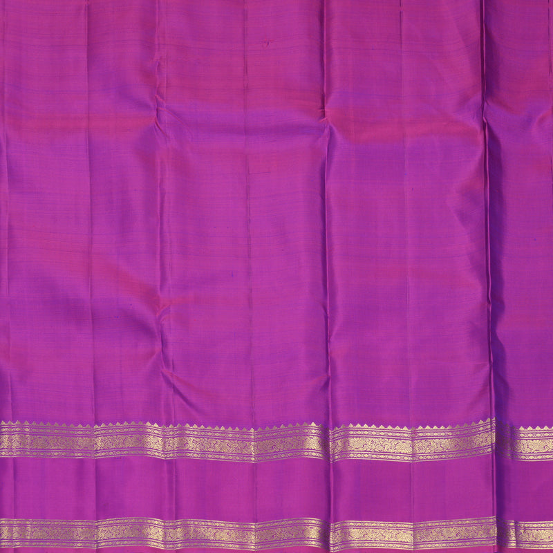 Hayagrivas Handloom Royal Blue Kanjivaram Silk Saree with Purple Border KBF1013I8-3