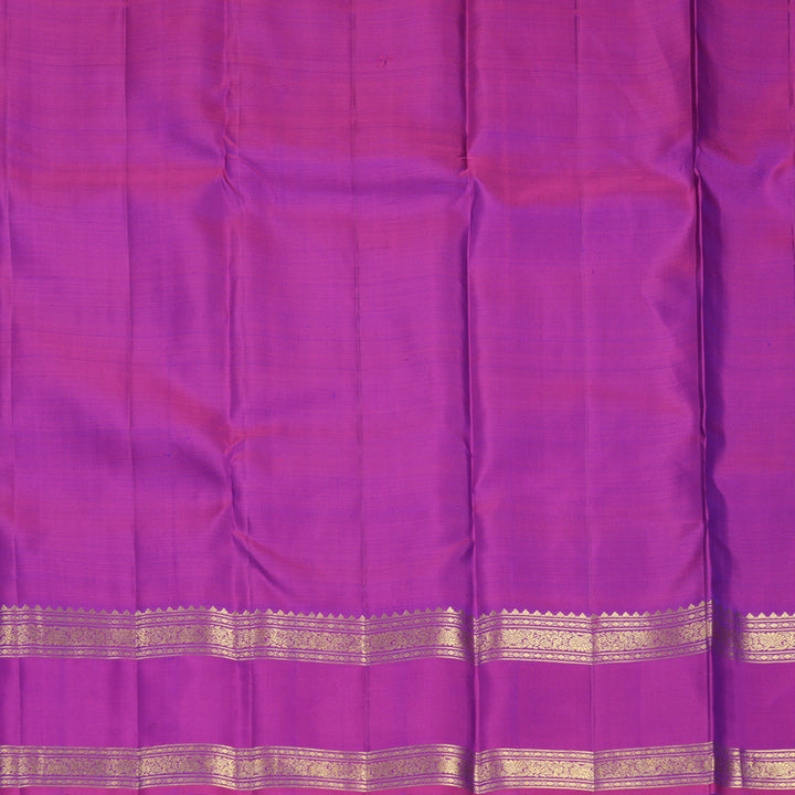 Hayagrivas Handloom Royal Blue Kanjivaram Silk Saree with Purple Border KBF1013I8-3