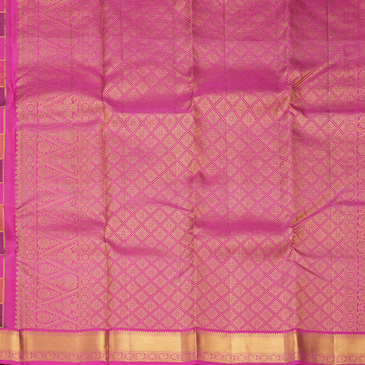 Hayagrivas Handloom Multicolour Checks Kanjivaram Silk Saree KBF1017I1-1
