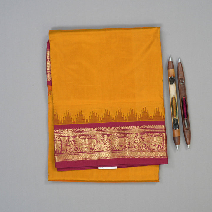 Hayagrivas Handloom Kilangu Manjal Ten Yards Silk Saree KBF102D1-2