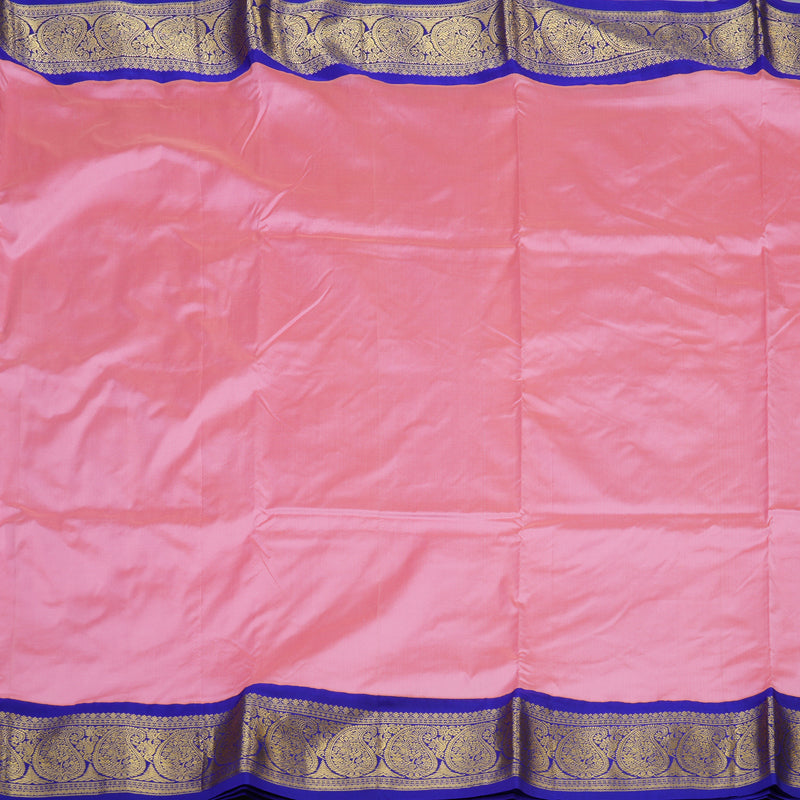 Hayagrivas Handloom Rose Pink Ten Yards Silk Saree KBF102D2-12