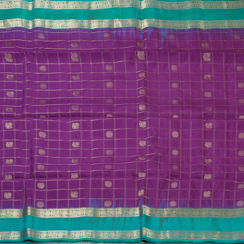 Hayagrivas Purple Handloom Soft Silk Saree KBF103D2-3