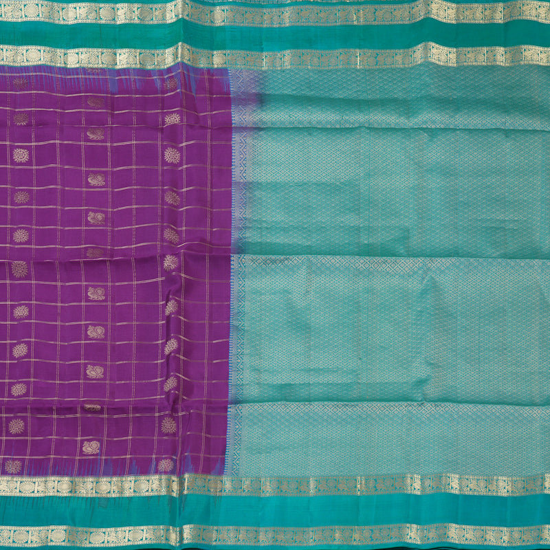 Hayagrivas Purple Handloom Soft Silk Saree KBF103D2-3