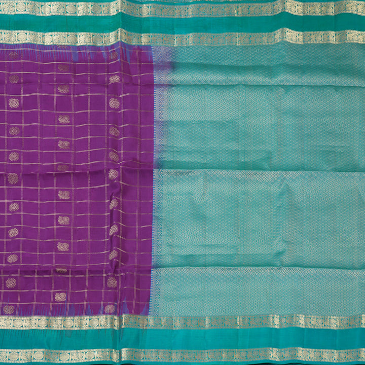 Hayagrivas Purple Handloom Soft Silk Saree KBF103D2-3