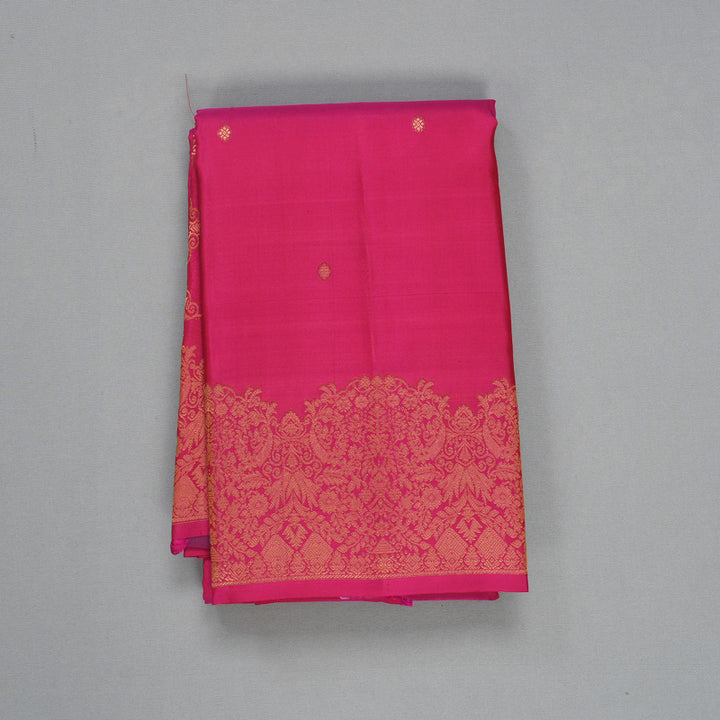 Hayagrivas Handloom Pink Kanjivaram Silk Saree KBF103D5-1