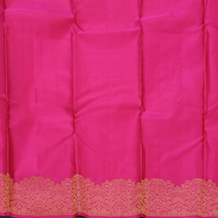 Hayagrivas Handloom Pink Kanjivaram Silk Saree KBF103D5-1