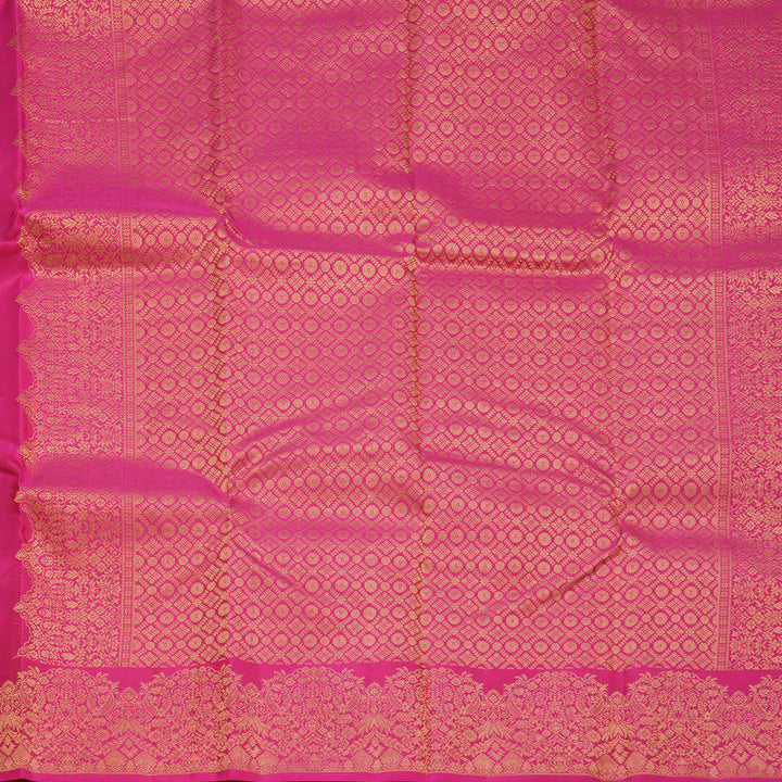 Hayagrivas Handloom Pink Kanjivaram Silk Saree KBF103D5-1