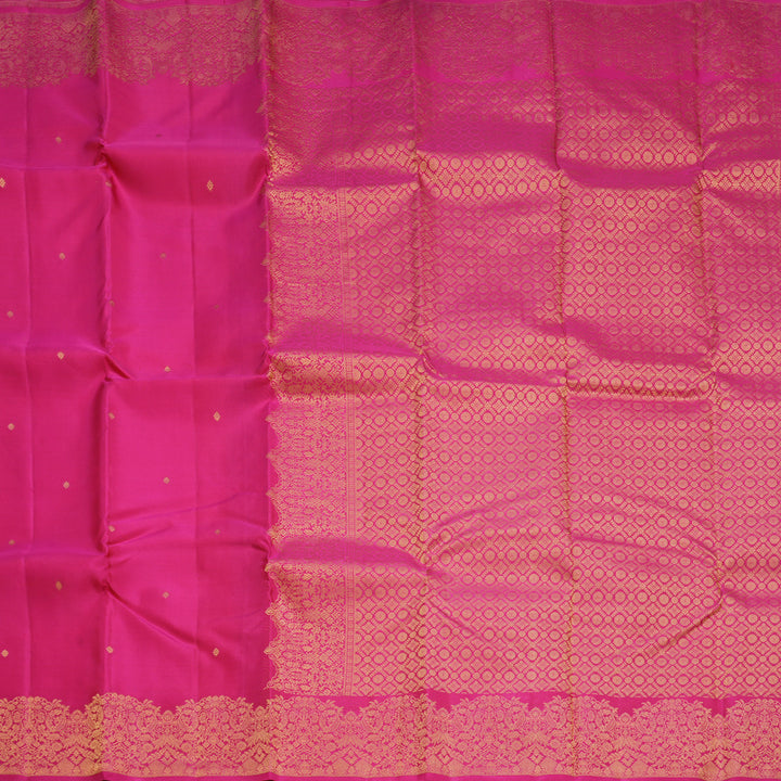 Hayagrivas Handloom Pink Kanjivaram Silk Saree KBF103D5-1