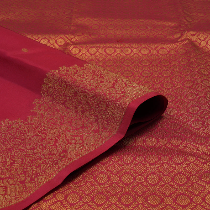 Hayagrivas Handloom Red Kanjivaram Silk Saree KBF103D5-4