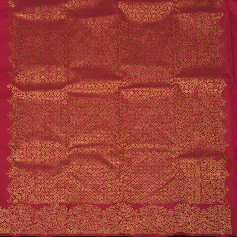 Hayagrivas Handloom Red Kanjivaram Silk Saree KBF103D5-4