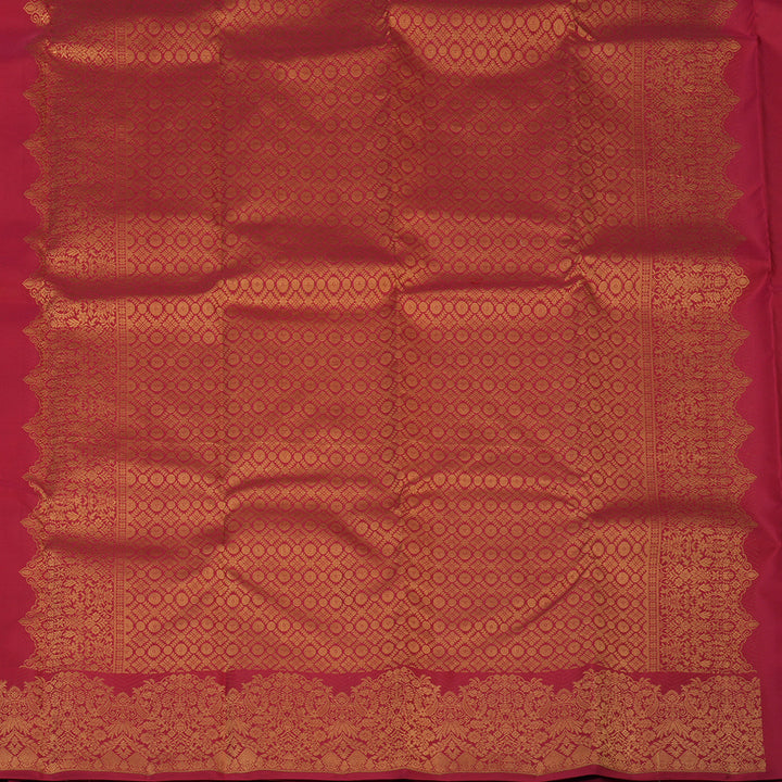 Hayagrivas Handloom Red Kanjivaram Silk Saree KBF103D5-4