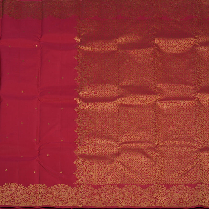 Hayagrivas Handloom Red Kanjivaram Silk Saree KBF103D5-4