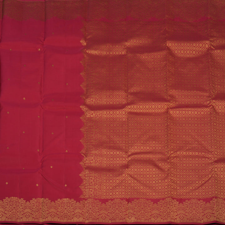 Hayagrivas Handloom Red Kanjivaram Silk Saree KBF103D5-4