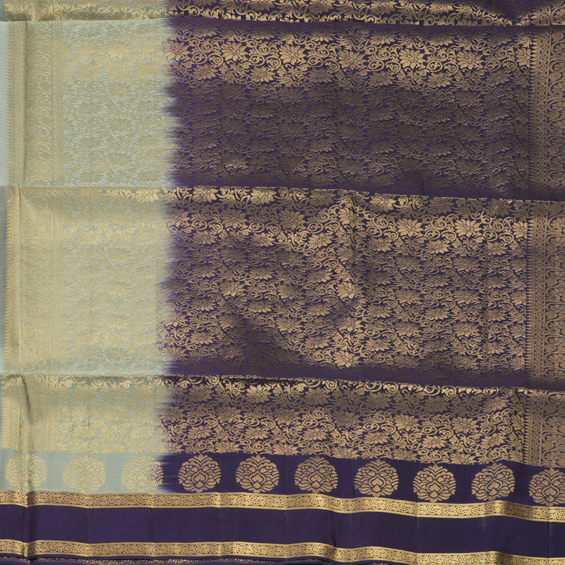 Hayagrivas Cement Grey Handloom Soft Silk Saree KBF1076I1-3