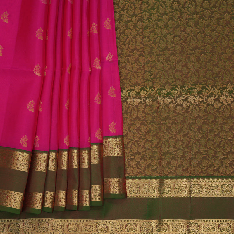 Hayagrivas Rani Pink Handloom Soft Silk Saree KBF1076I1-5