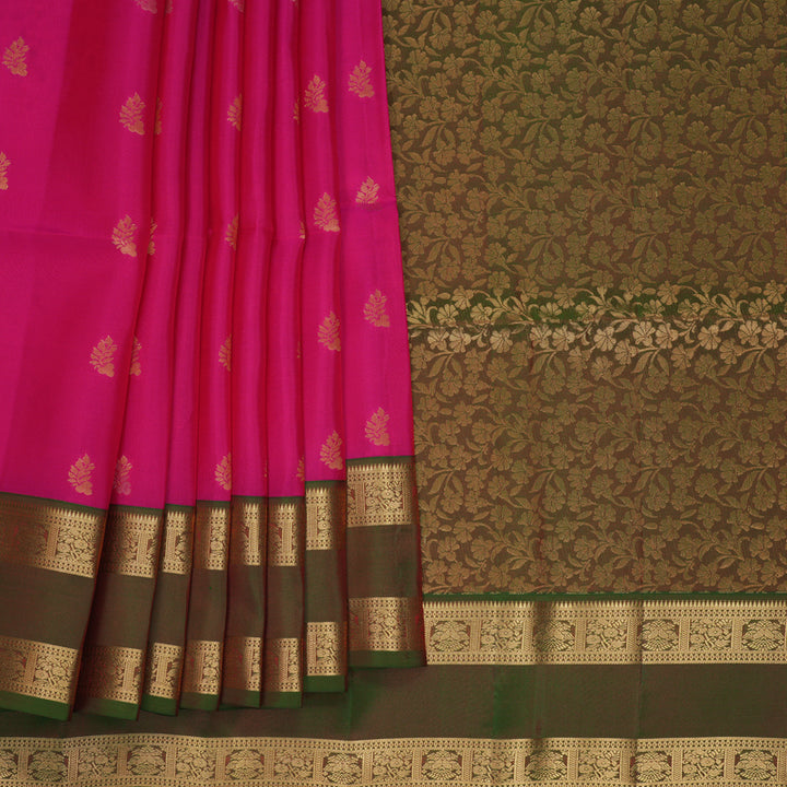 Hayagrivas Rani Pink Handloom Soft Silk Saree KBF1076I1-5