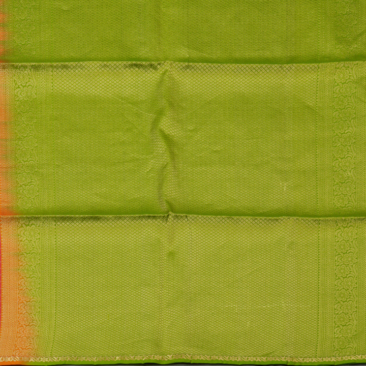 Hayagrivas Orangish-Pink Handloom Soft Silk Saree KBF108D1-1