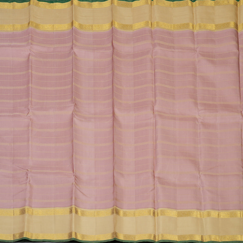 Hayagrivas Handloom Rosewood Pink Kanjivaram Silk Saree with Sandal Border KBF110D2-1