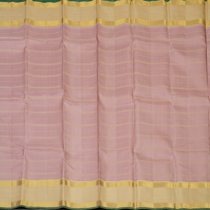 Hayagrivas Handloom Rosewood Pink Kanjivaram Silk Saree with Sandal Border KBF110D2-1